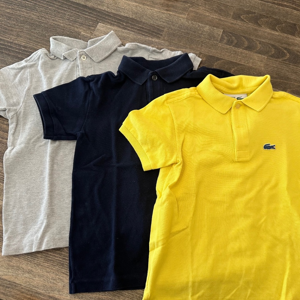 3 Lacoste kids shirts